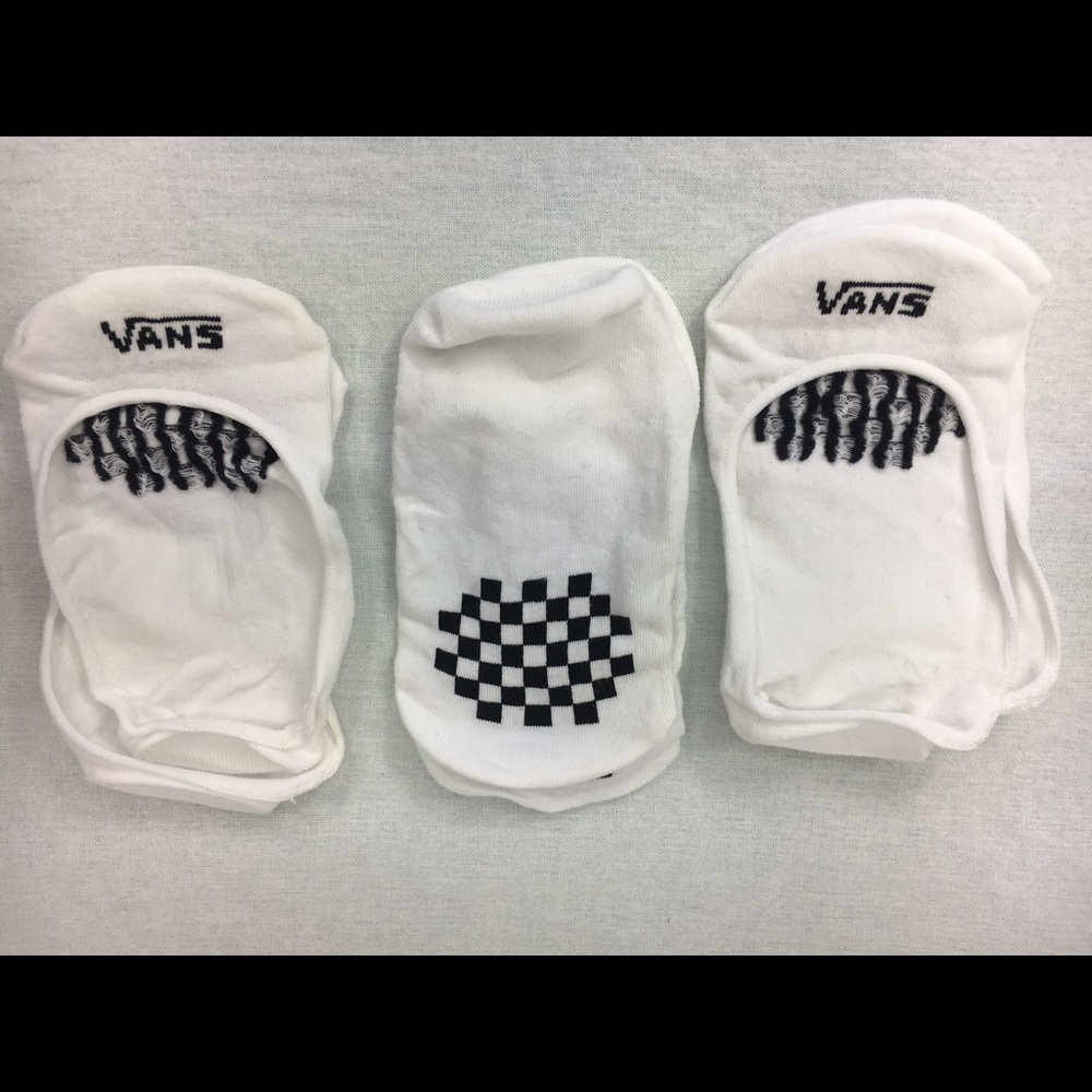 Vans White No Show Socks
